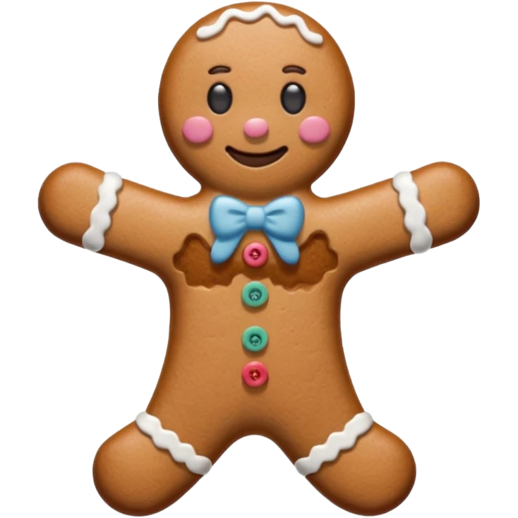 A gingerbread similar to the one on the cover of Melanie Martinez's song "Gingerbread Man". emoji