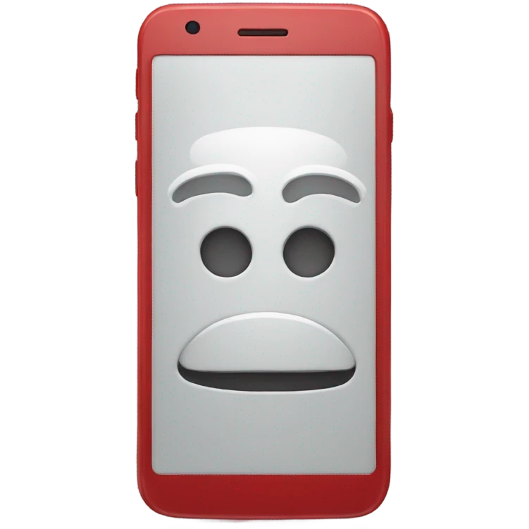Red smartphone sngry  emoji