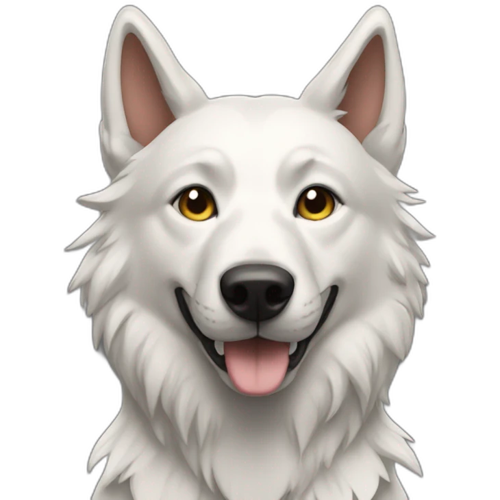 Chien fleur loup emoji
