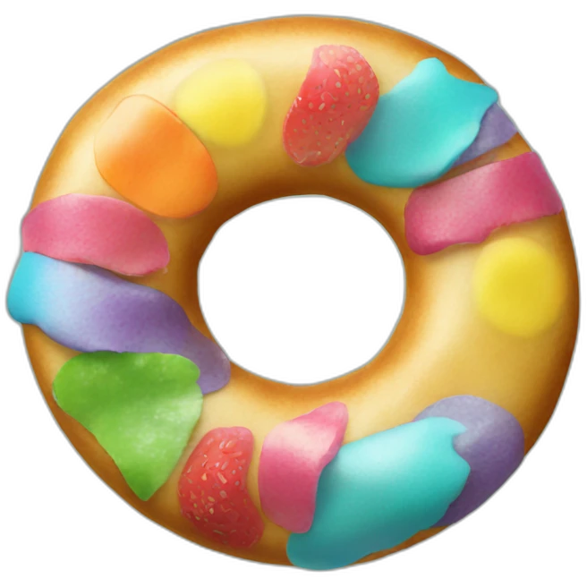 Rainbow bagel emoji