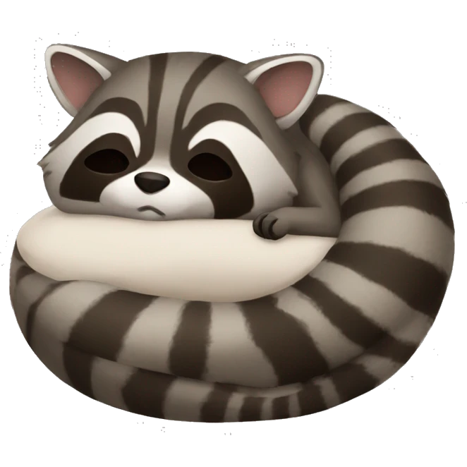 Raccoon sleep emoji