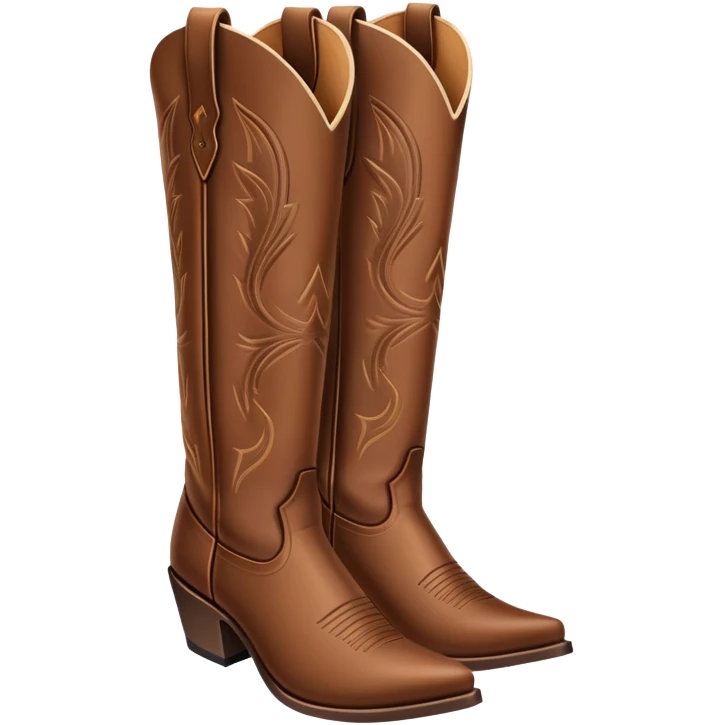 classic western cowboy boots with pointed toe and tall shaft emoji