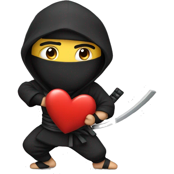 ninja with heart  emoji