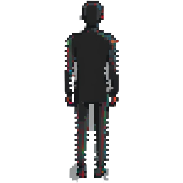 pixel art person silhouette, minimalist human shape emoji