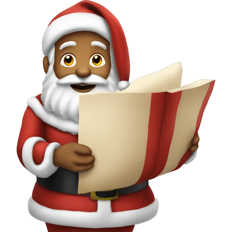 santa claus with nice list emoji