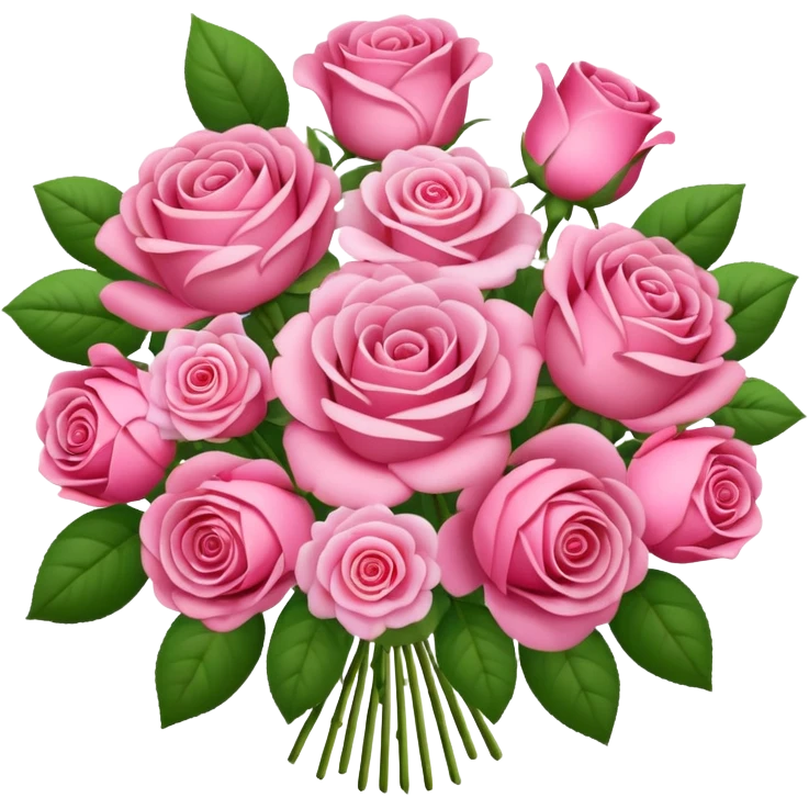 Huge pink flower bouquet with different flowers and pink tones and roses emoji