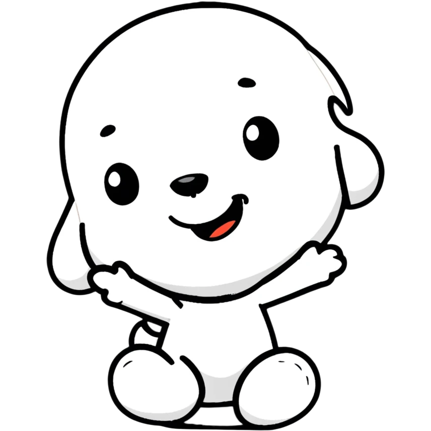 Snoopy, cartoonish and playful emoji