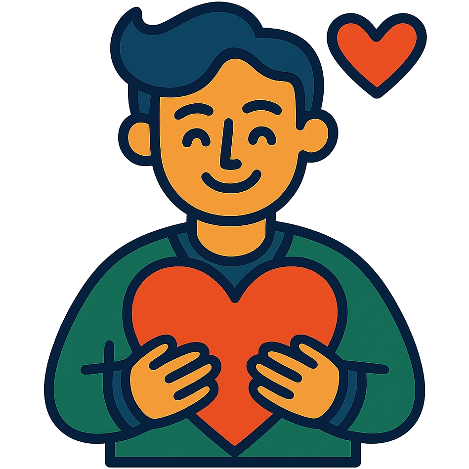 a lover with a heart emoji