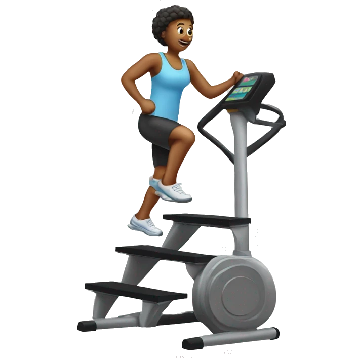 Stair-stepper machine emoji