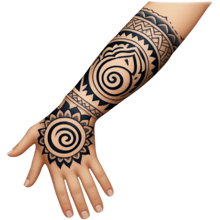 Tattooed arm emoji