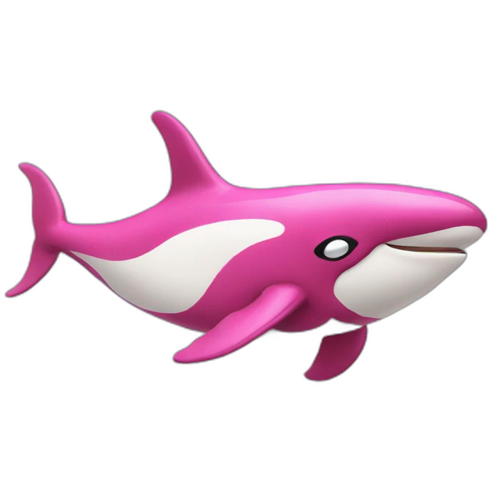 Pink orca emoji