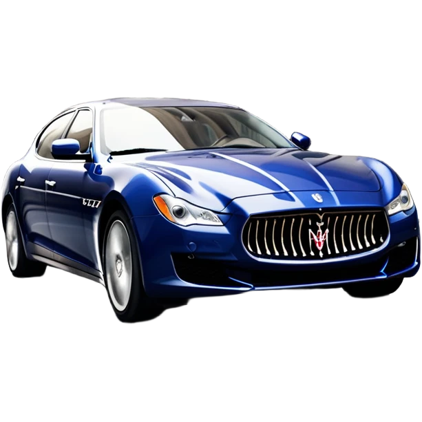 Maserati Quattroporte (2022) – cinematic-realistic Maserati Quattroporte emoji, its striking Italian design turning heads as it effortlessly maneuvers through the streets of Milan. The engine roars with Italian flair, echoing the car's racing heritage while enveloping the driver in an atmosphere of true luxury. emoji
