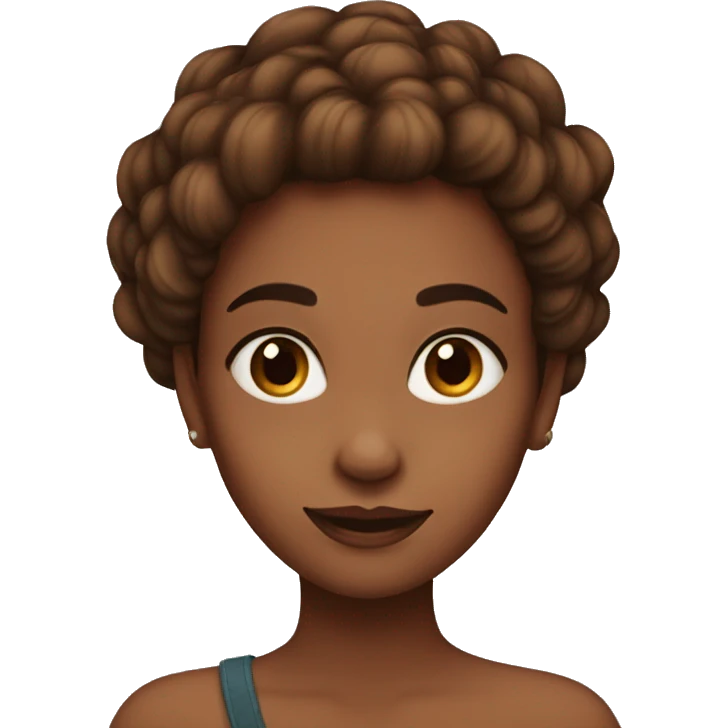 gorgeous girl with brown hIr emoji