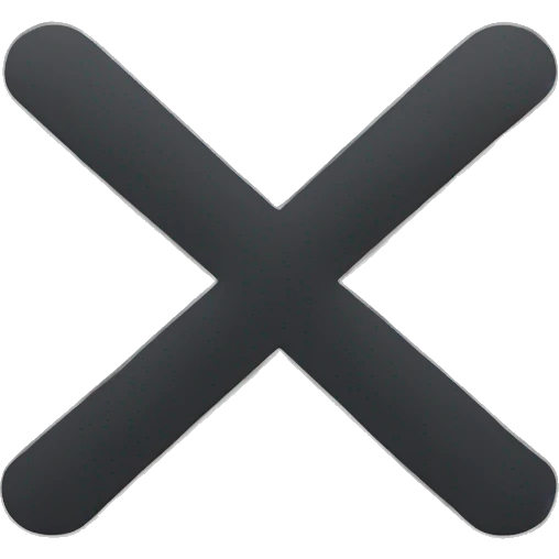 x sign emoji