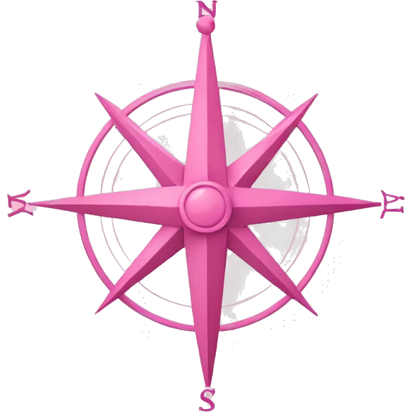 Pink compass emoji