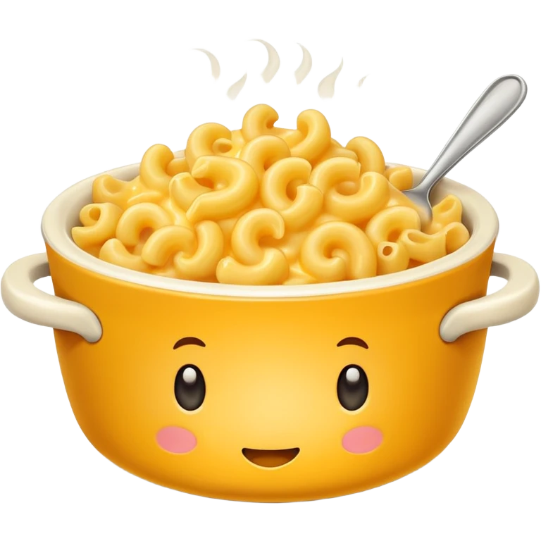 macaroni and cheese, classic bowl emoji