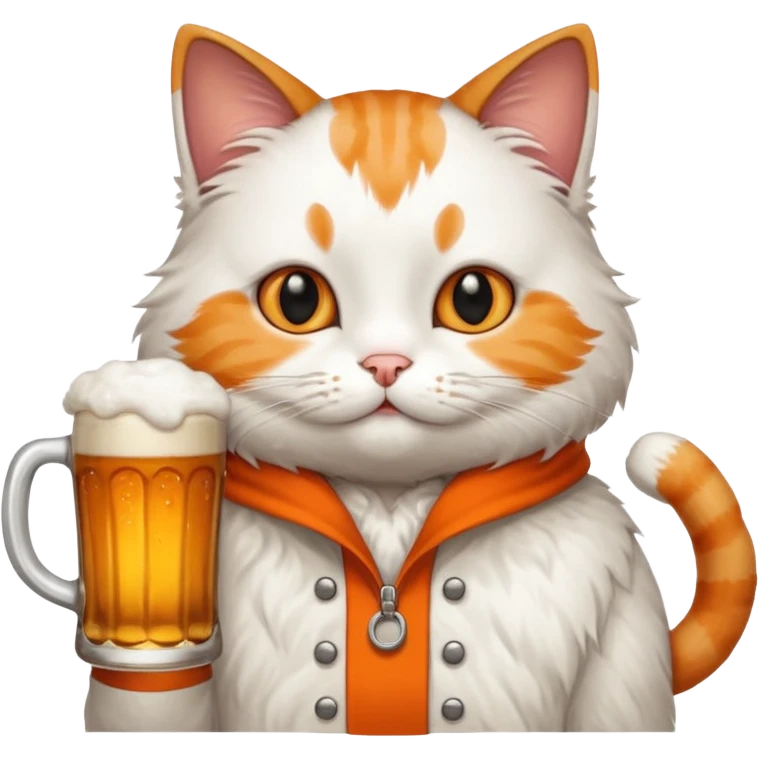 cat drinking a beer emoji