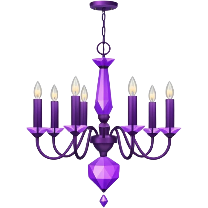 minimalist simple purple chandelier emoji