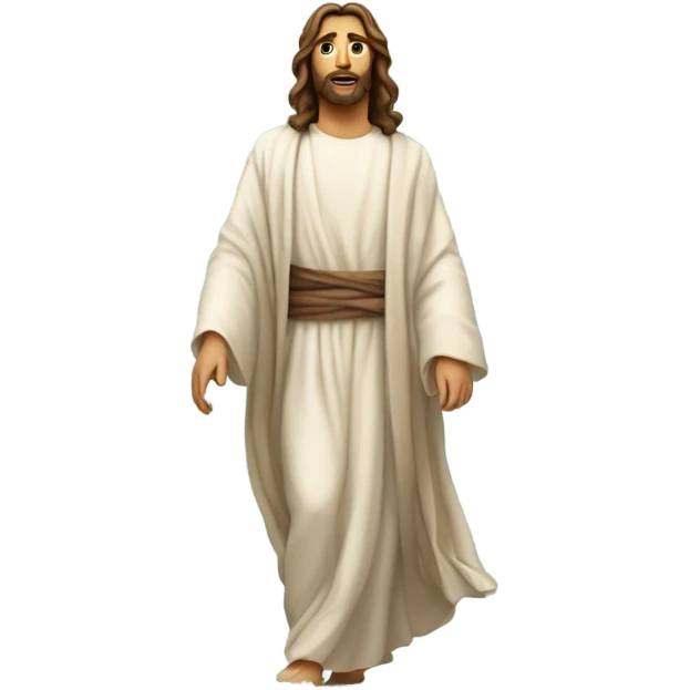 Jesus from the Bible walking on water emoji