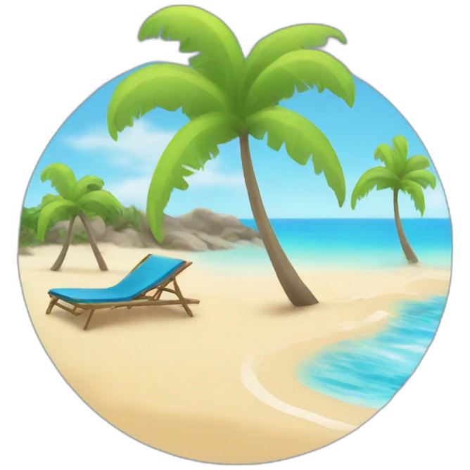 Plage vibe emoji