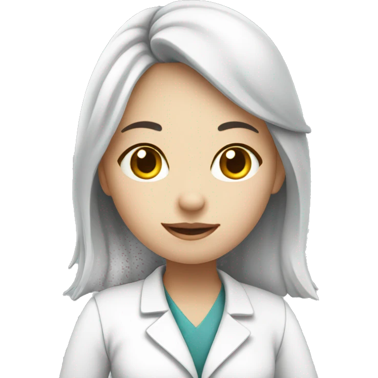 girl with white skin studying medicine emoji