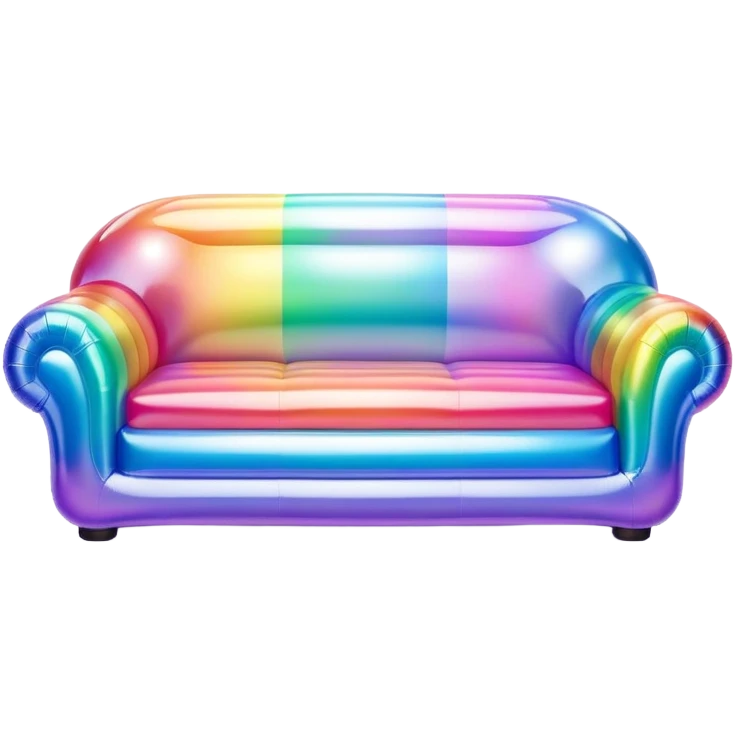 90’s sparkly inflatable couch emoji