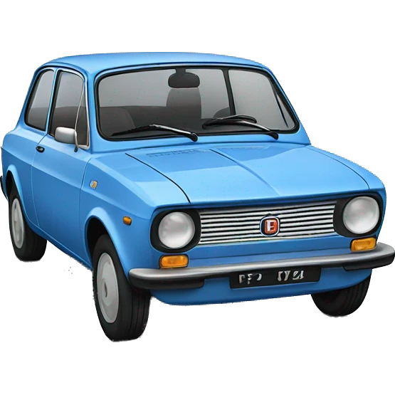 blue fiat 125p emoji