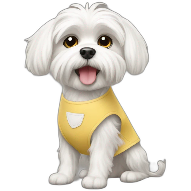 Maltese dog in apron emoji