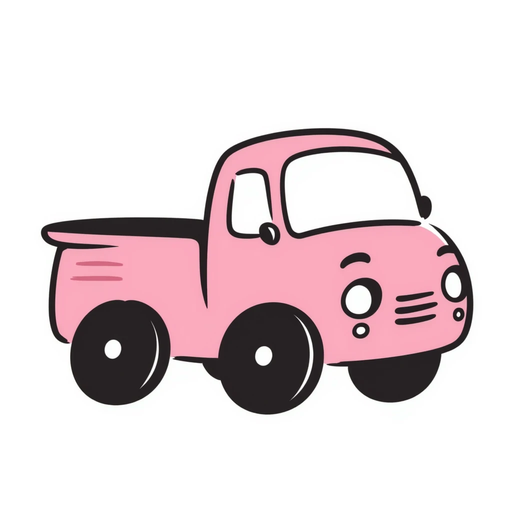 pink truck emoji