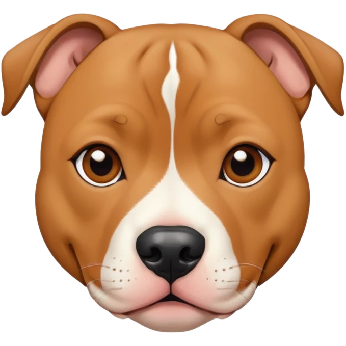 Caramel colored pitbull black nose and brown eyes emoji