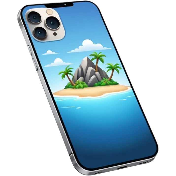 iPhone 14 Pro with Dynamic Island, sleek design emoji
