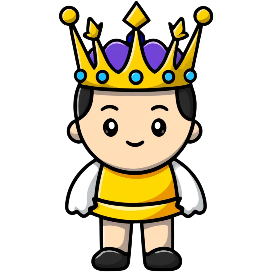 Wearing a crown emoji