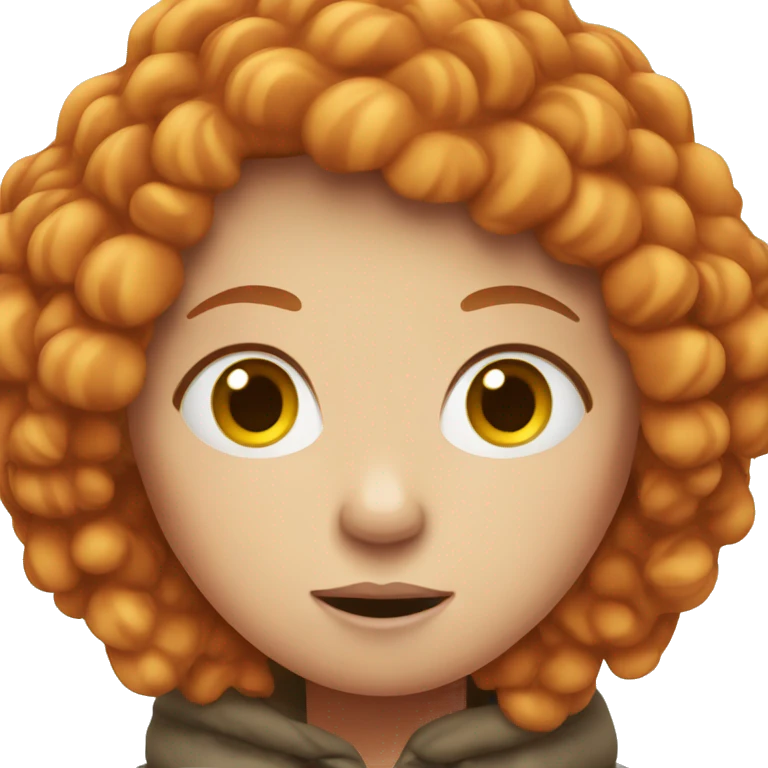 Ginger girl who is cold  emoji