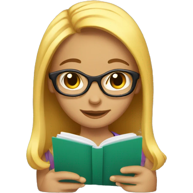 Girl reading emoji