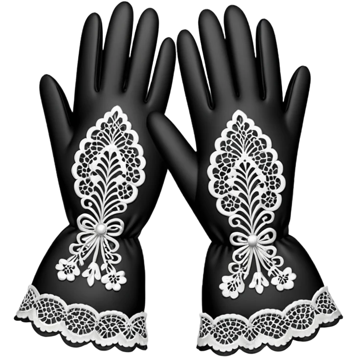 victorian gloves lace pattern emoji