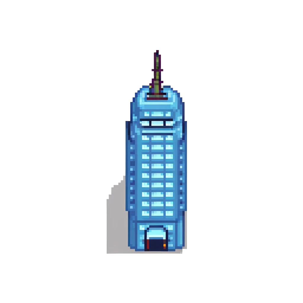 simple iconic skyscraper building with windows emoji