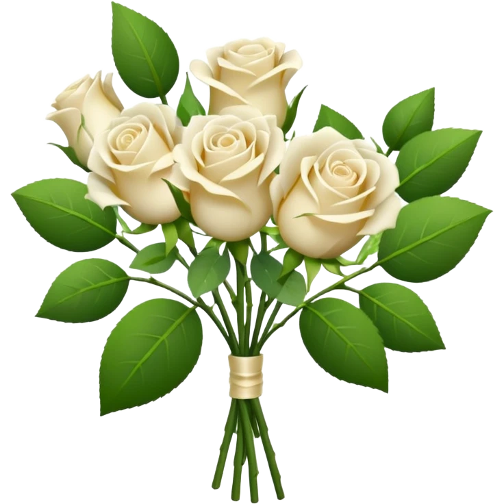 bouquet of white roses emoji
