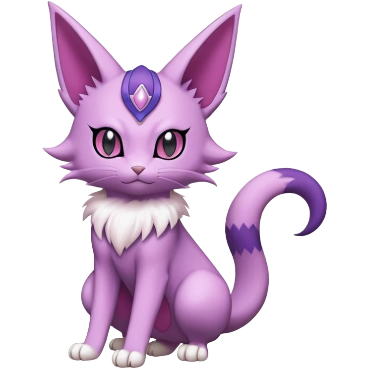 Purrloin-Espeon-Skitty-Pokémon-Fakémon-hybrid-creature (full body) emoji
