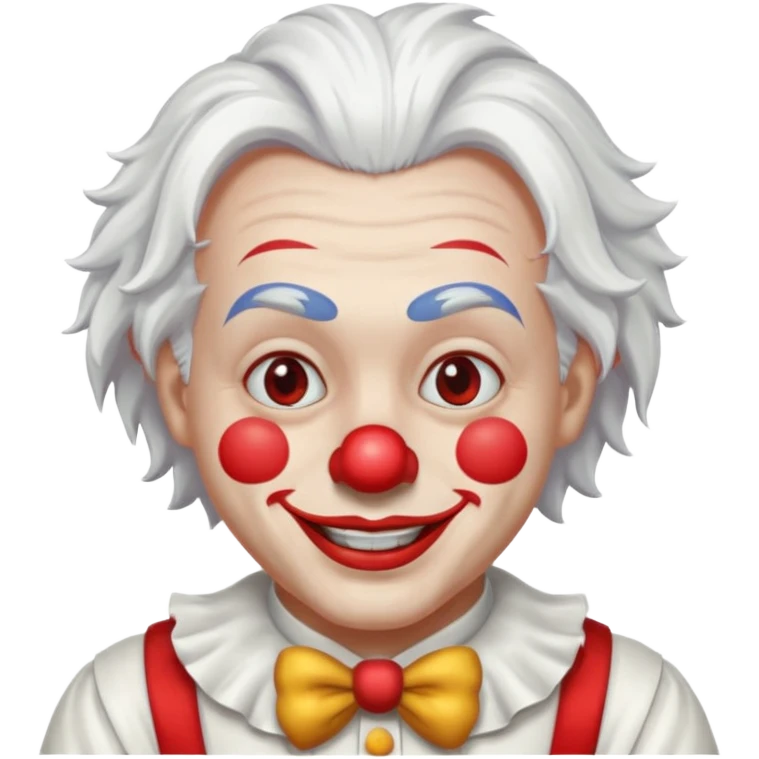 clown with white hair and white clothes emoji