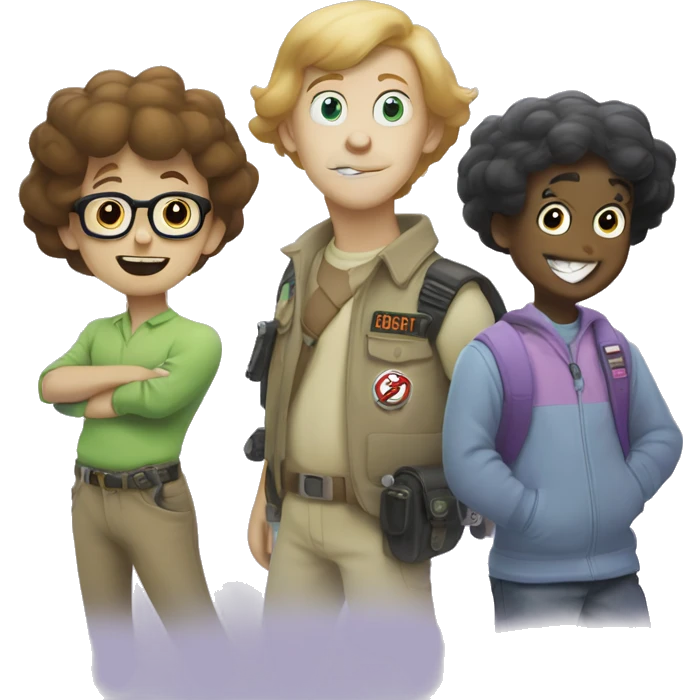 Scooby and the meddling kids monster ,ghost busters,van emoji