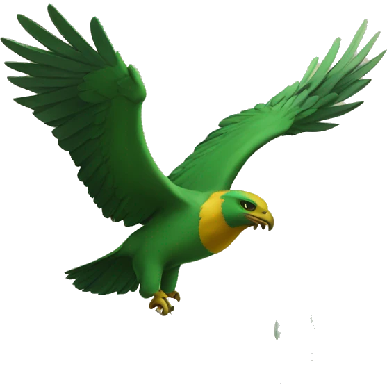 Aquila gialla e verde emoji