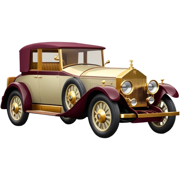 Gold silver wine 1922 Rolls Royce coupe  emoji