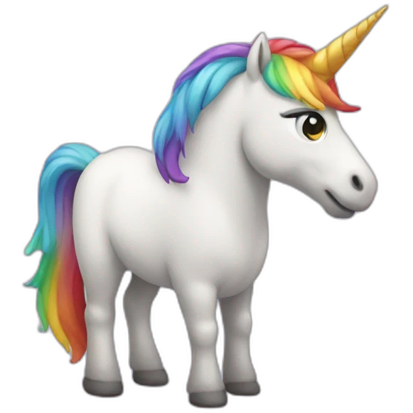 Rainbow unicorn emoji
