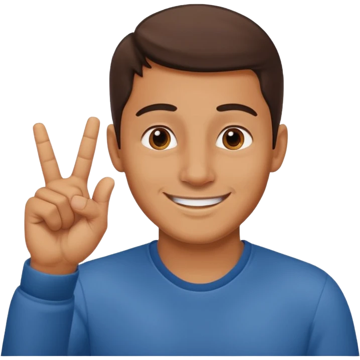 Un hombre introduciendo la nariz entre los dedos mientras hacen gesto de Ok emoji