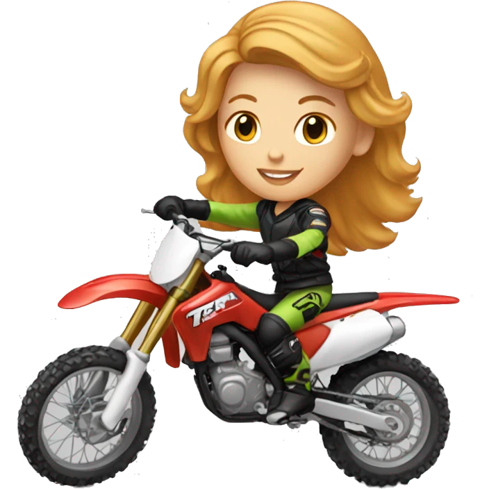 Strawberry blonde motocross women emoji