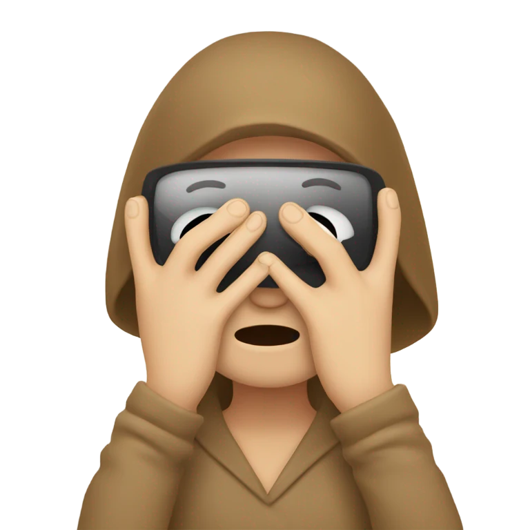 covers his face with his hands but peeks through his fingers emoji