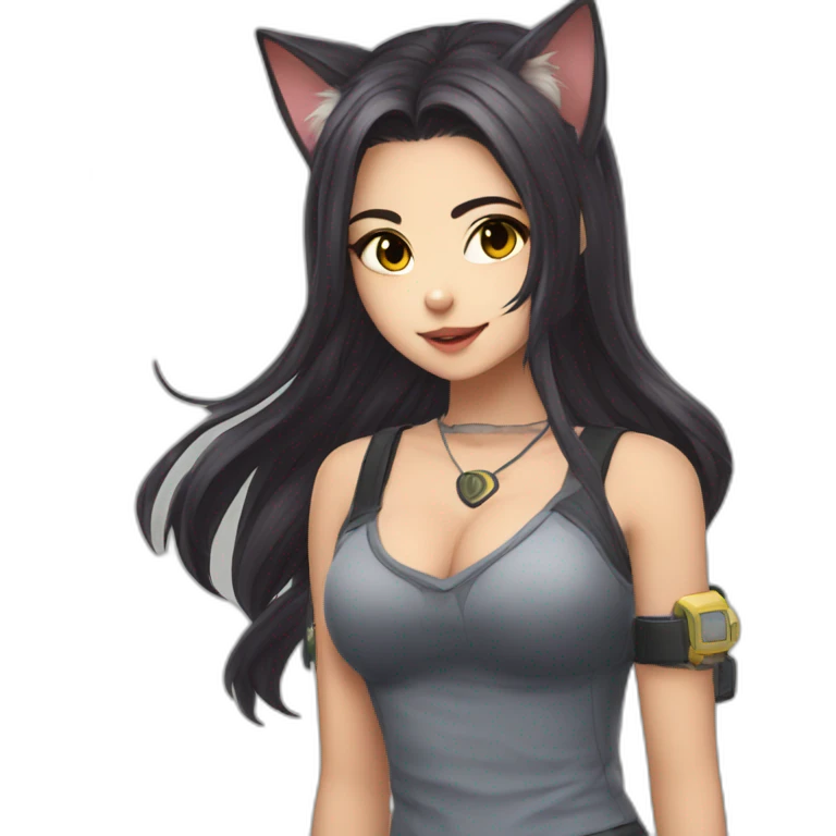 Anime cat gamer girl morena emoji