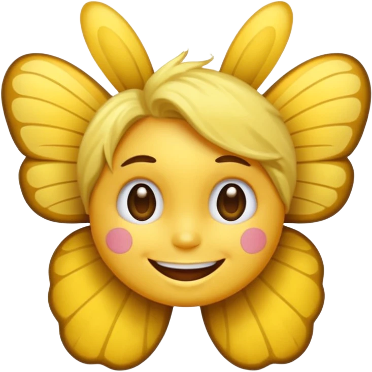 Emoji sourire avec un nœud papillon dans les cheveux emoji