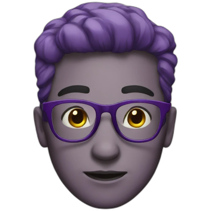 purple glasses emoji