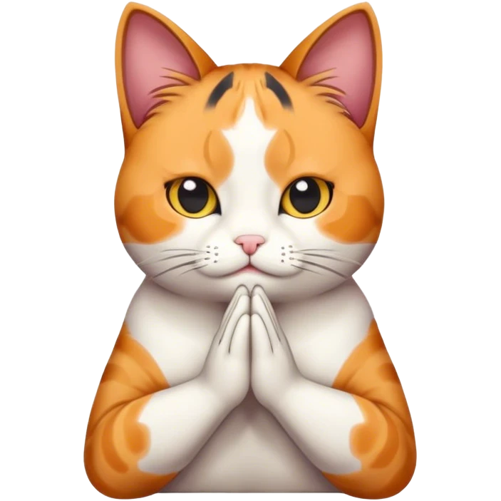 a praying cat emoji